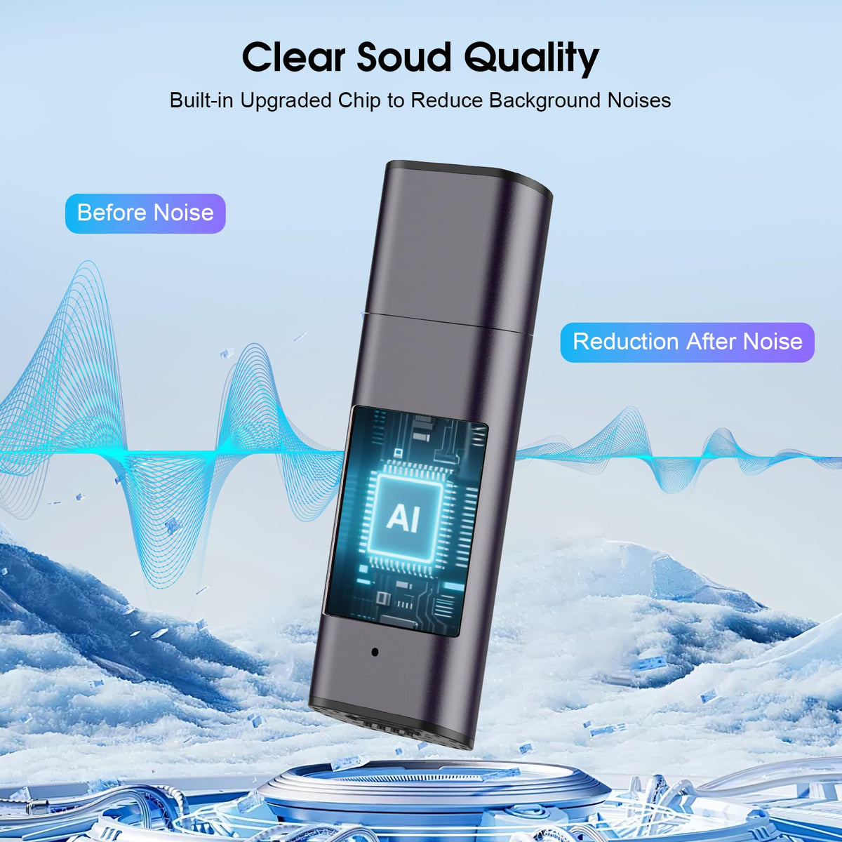 64GB Voice Activated Digital Voice Recorder with Noise Reduction D9495
