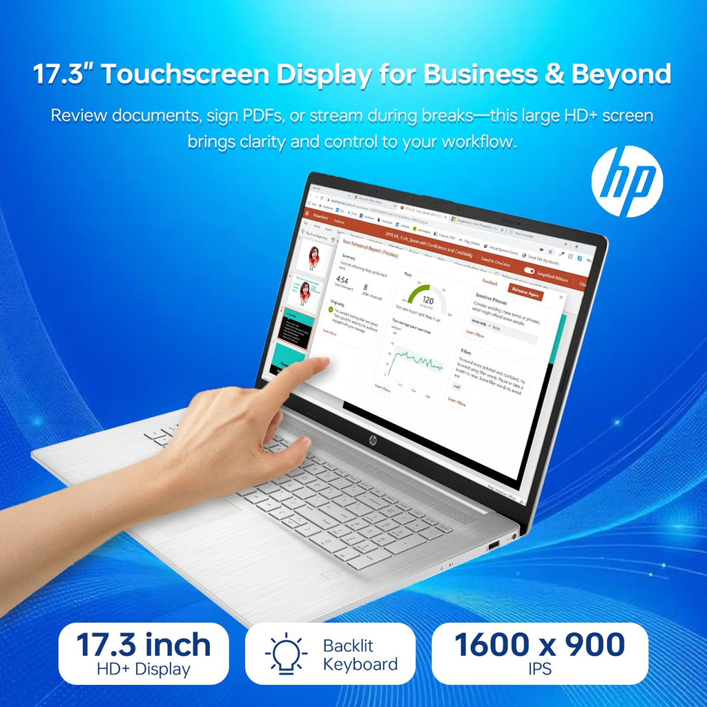 17.3" HD+ Touchscreen Laptop, Intel Core i5, 32GB RAM, 1TB SSD, Silver M439982