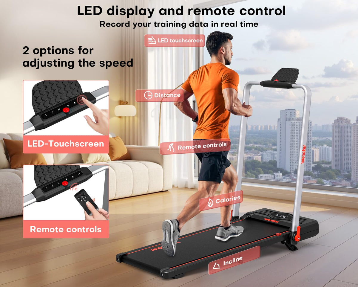 Walking Pad Treadmill with Safety Handle S585