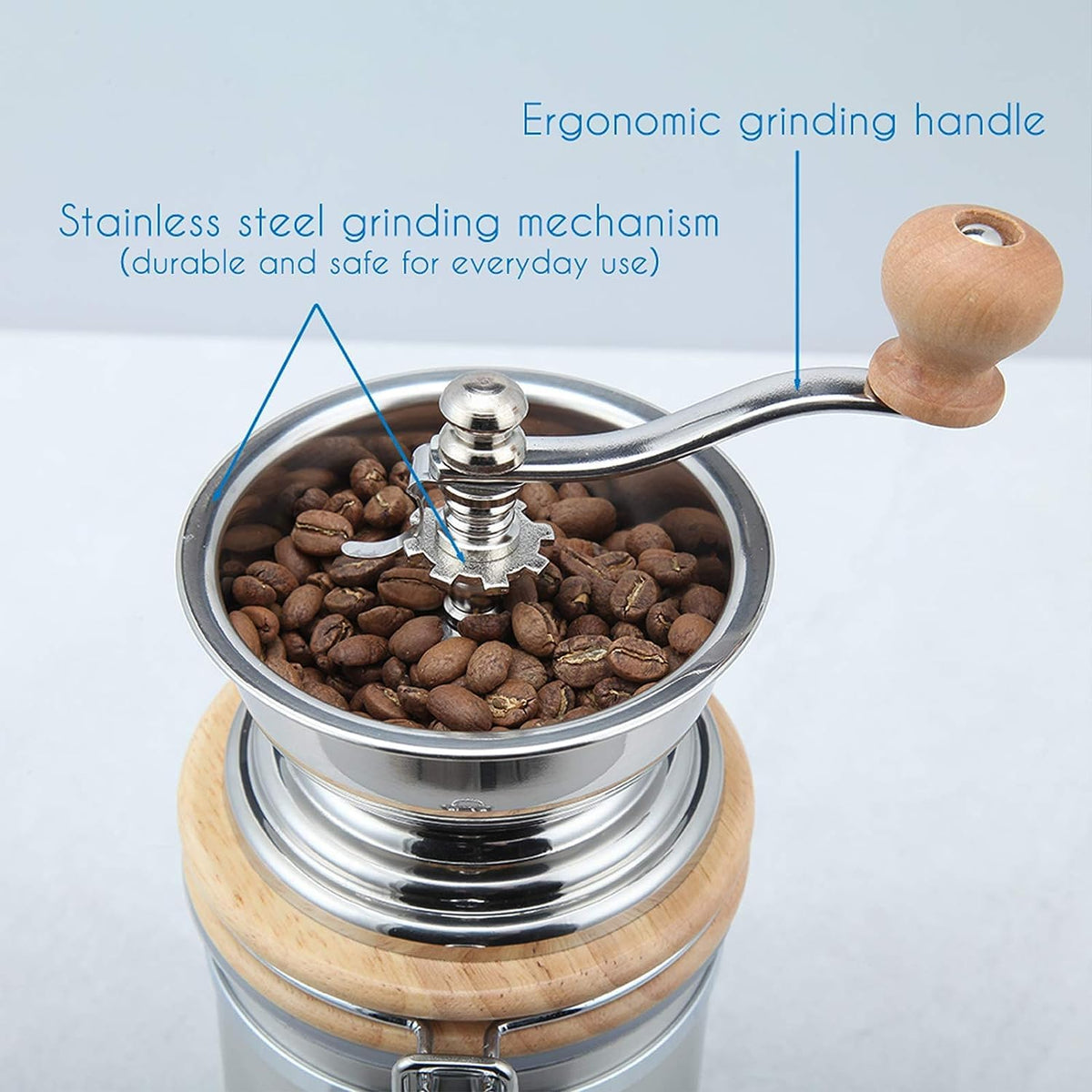 34 oz French Press and Manual Coffee Grinder with Canister W502