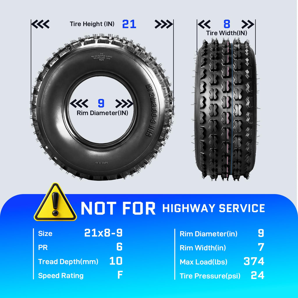 21x8-9 All-Terrain ATV/UTV Tires Set of 2 R735331