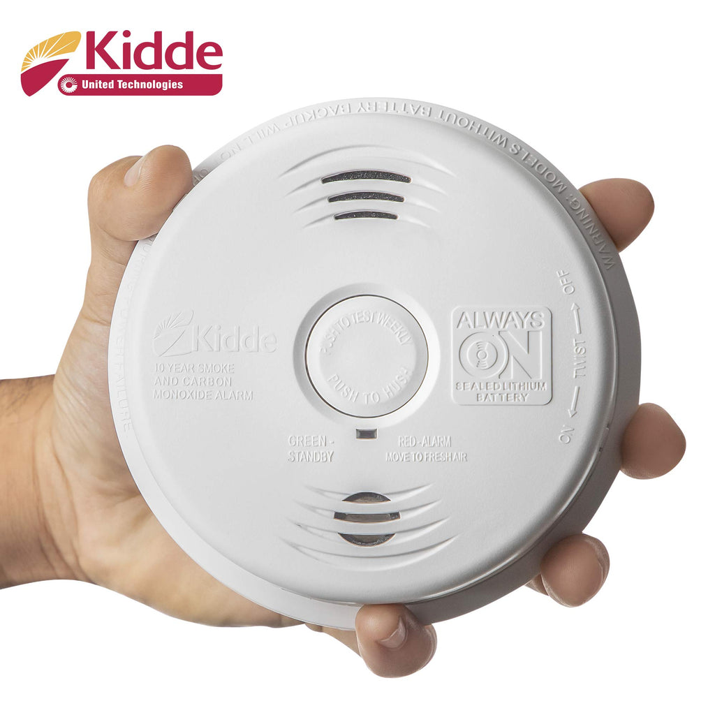 Hardwired Smoke and Carbon Monoxide Detector Alarm with Voice Warning, White T384