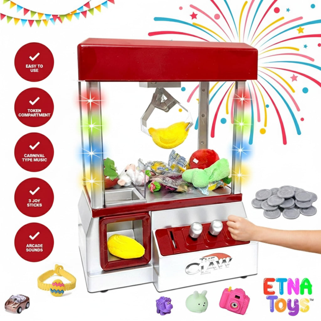 Electronic Arcade Claw Machine with LED Lights and Sound T1610