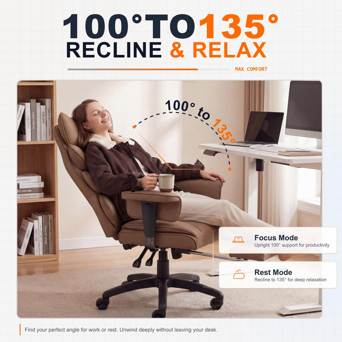 Big and Tall Office Chair with Pocket Spring Cushion K1375