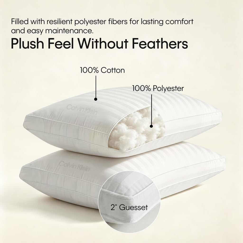 Queen Size Set of 2 Medium Soft Bed Pillows H505