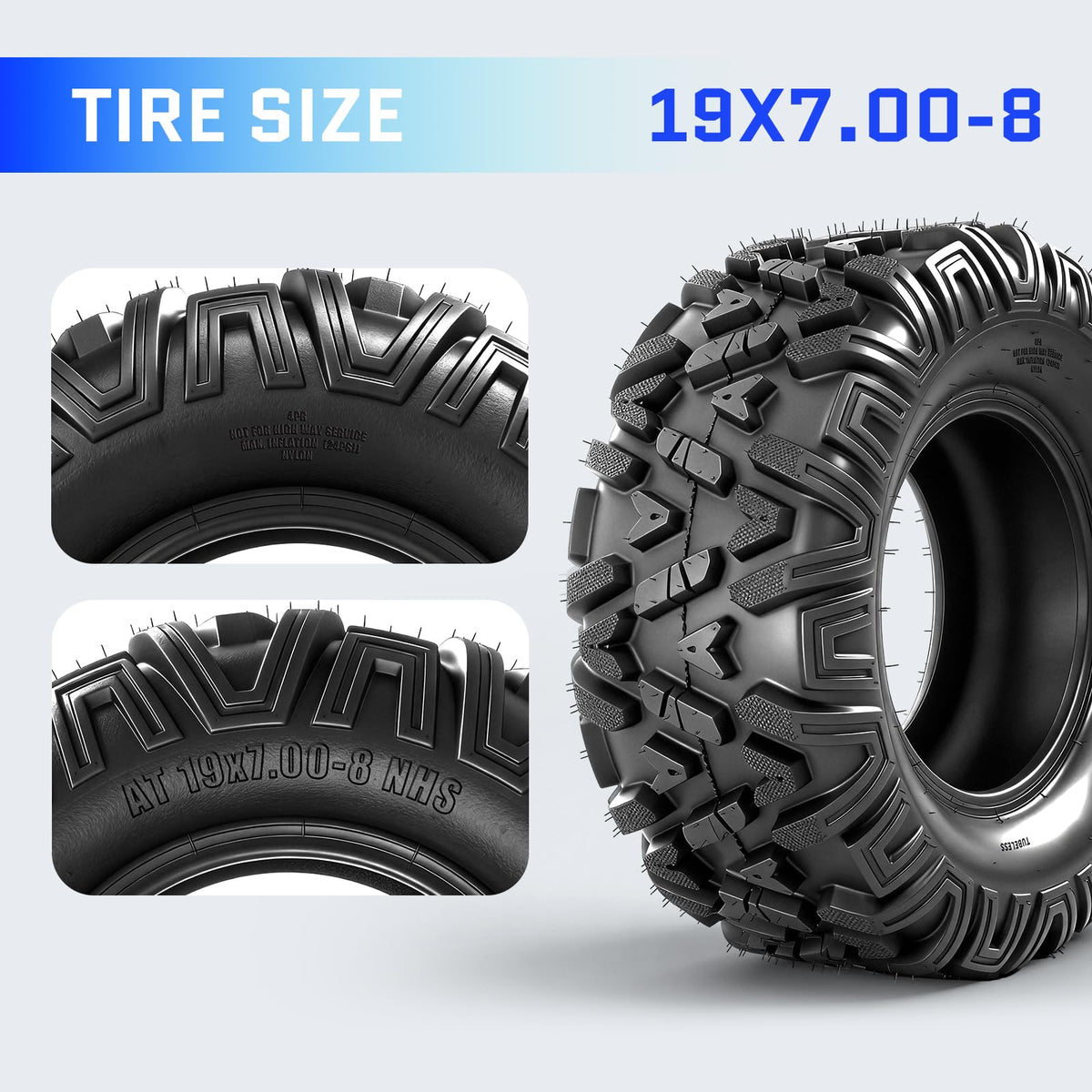 19x7-8 All-Terrain ATV Tires Pack of 2 F714828