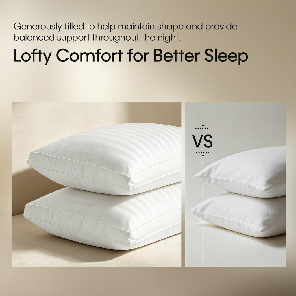 Queen Size Set of 2 Medium Soft Bed Pillows H505