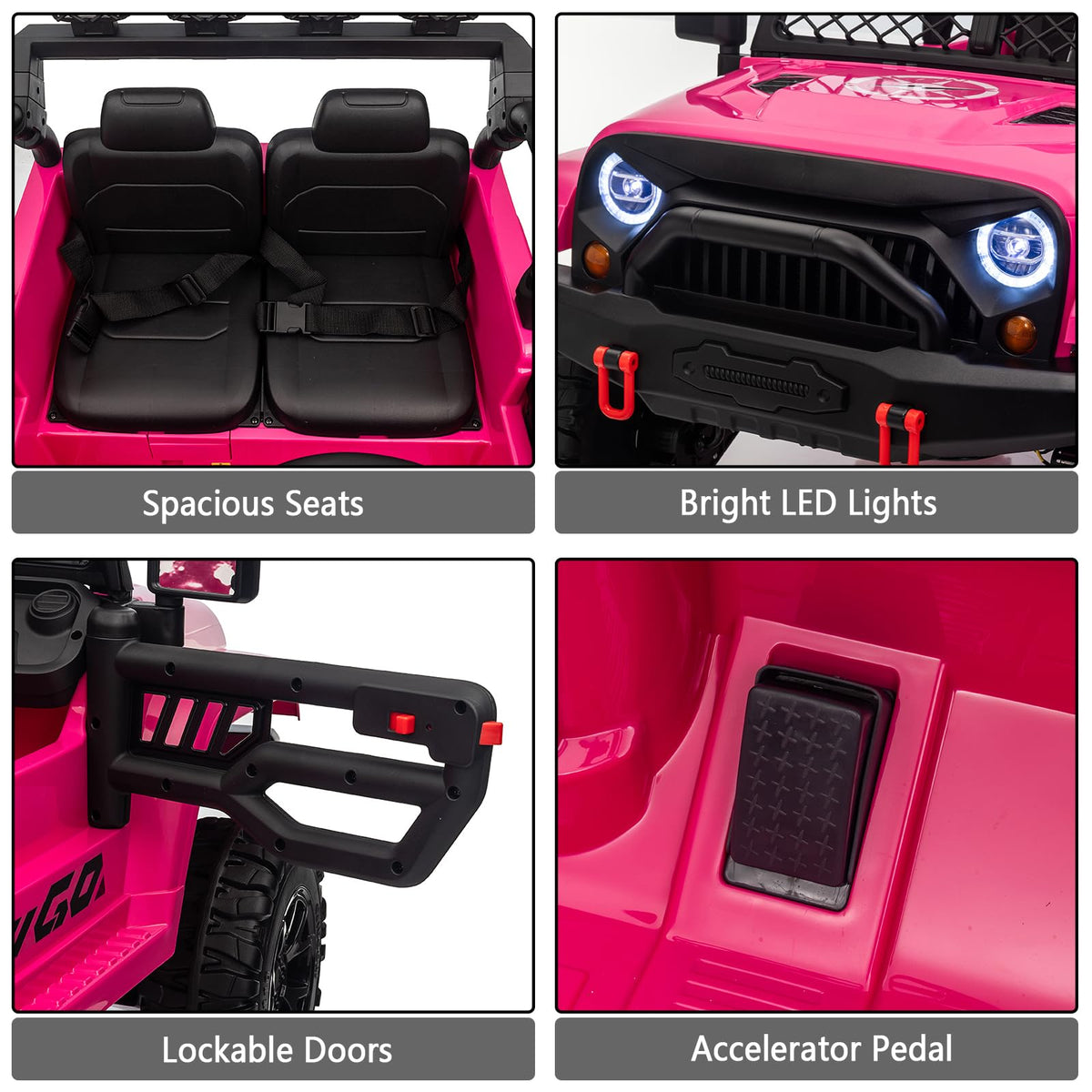 24V 2 Seater Battery Powered Ride On Truck with Remote Control W9353