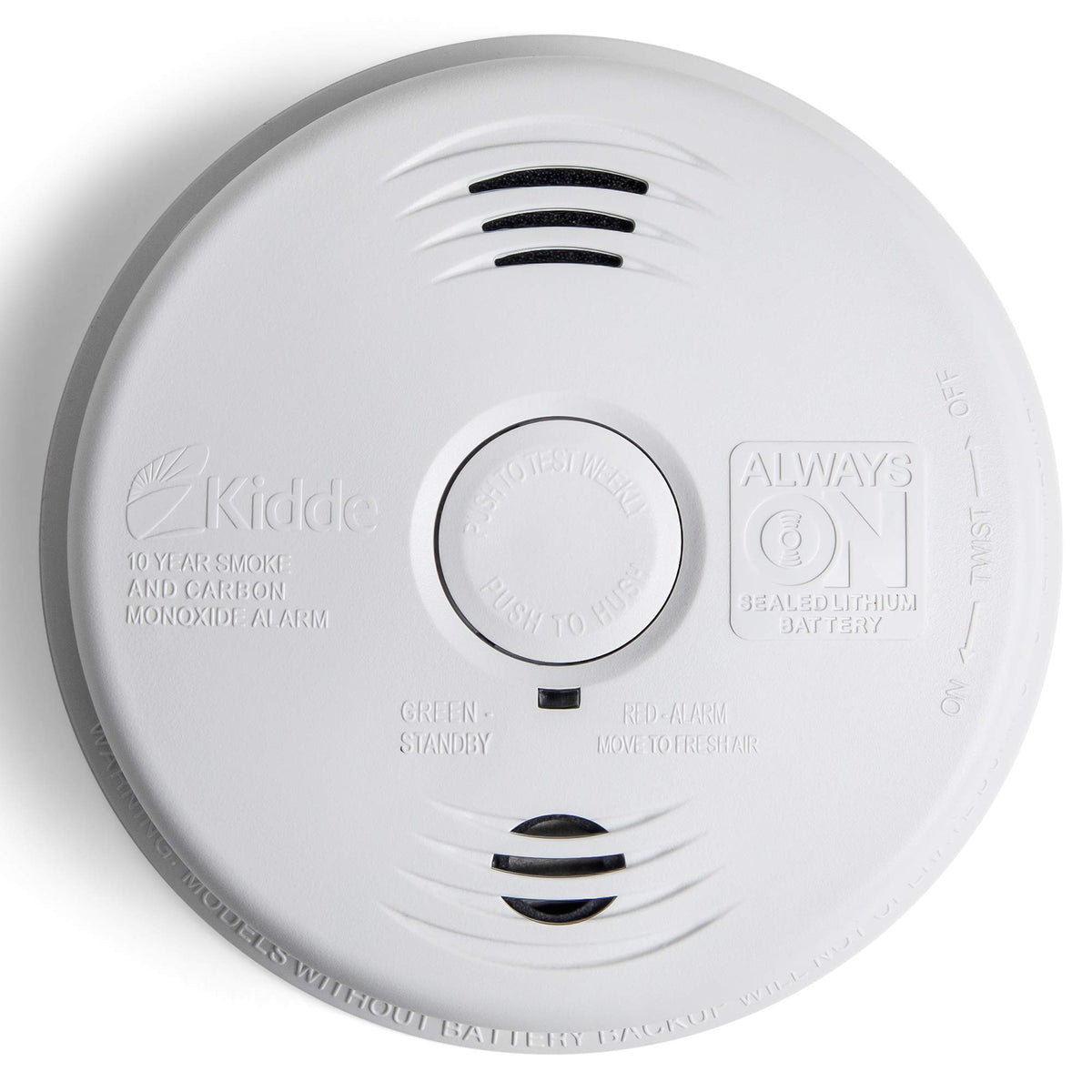 Hardwired Smoke and Carbon Monoxide Detector Alarm with Voice Warning, White T384