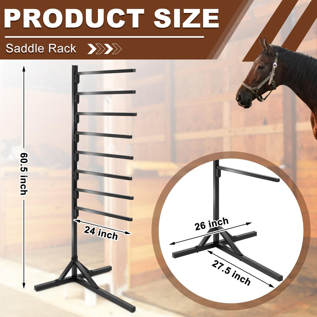8-Tier Saddle Pad Rack with Stand X219