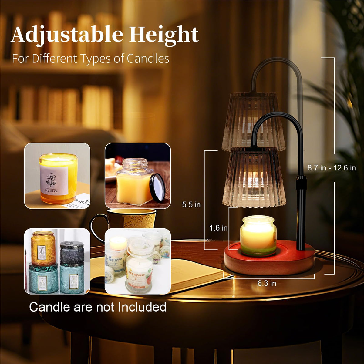 Candle Warmer Lamp with Timer and Dimmable Control T652