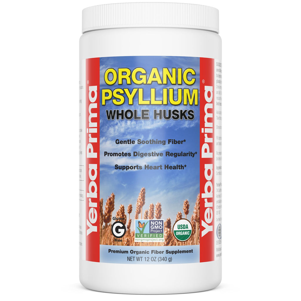 Organic Psyllium Whole Husks 12 oz Fiber Supplement P9141