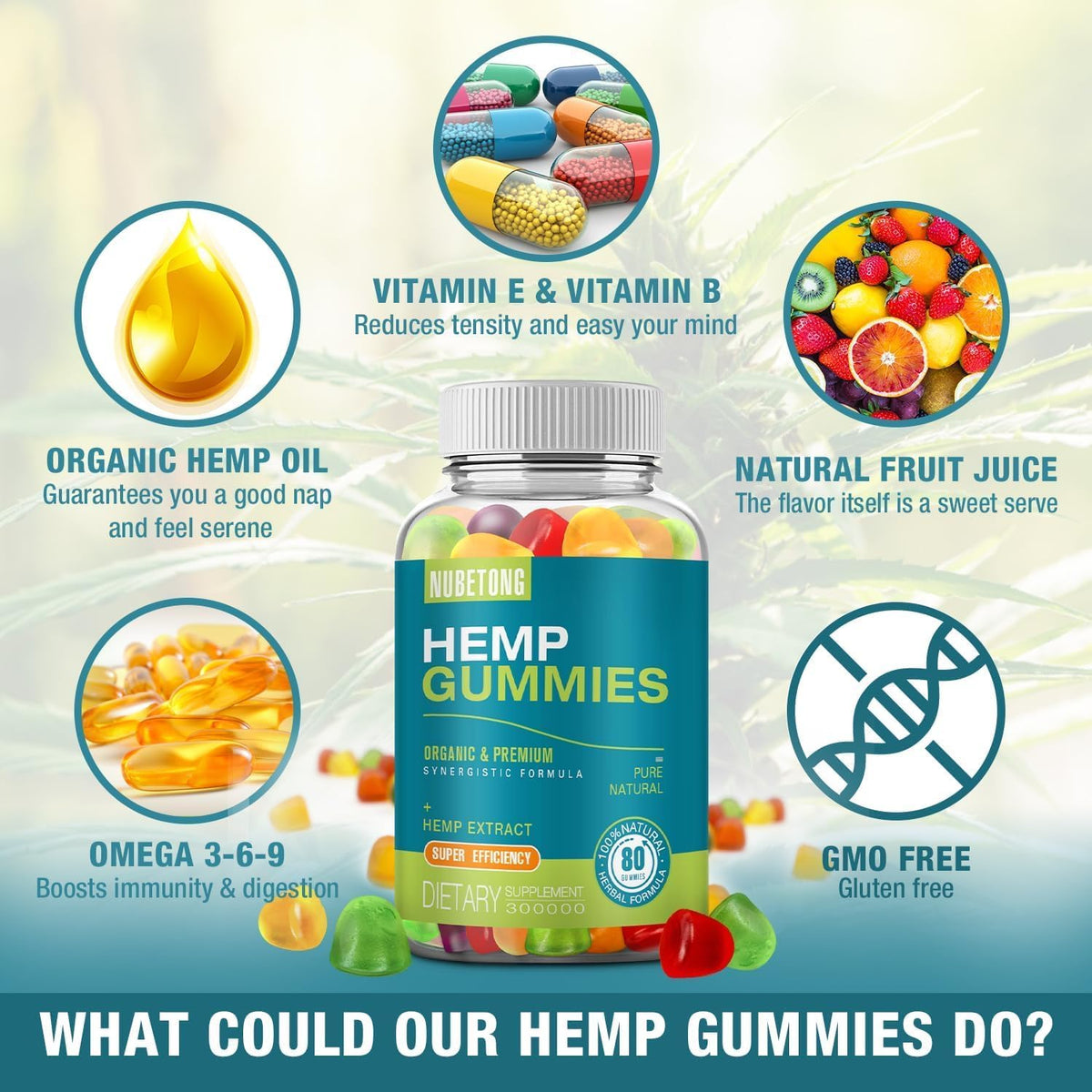 Organic High Potency Hemp Gummies A40644