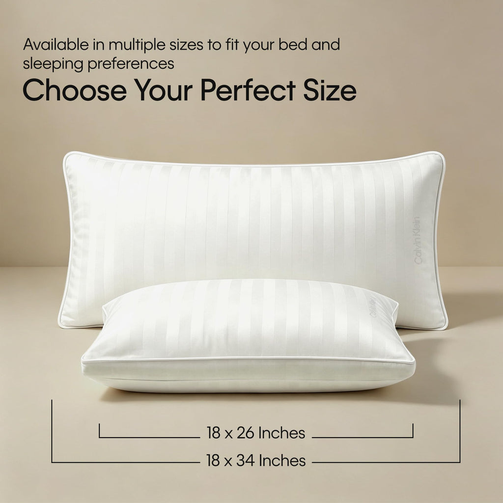 Queen Size Set of 2 Medium Soft Bed Pillows H505