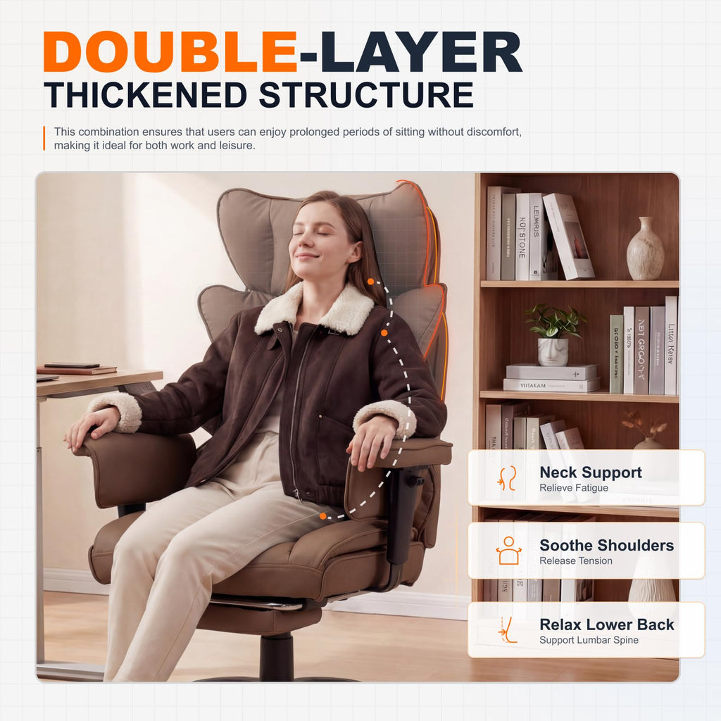 Big and Tall Office Chair with Pocket Spring Cushion K1375