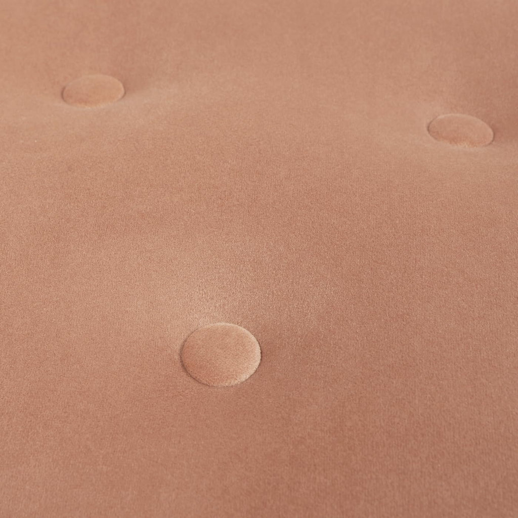 24" Orange Velvet Round Tufted Ottoman Y92455