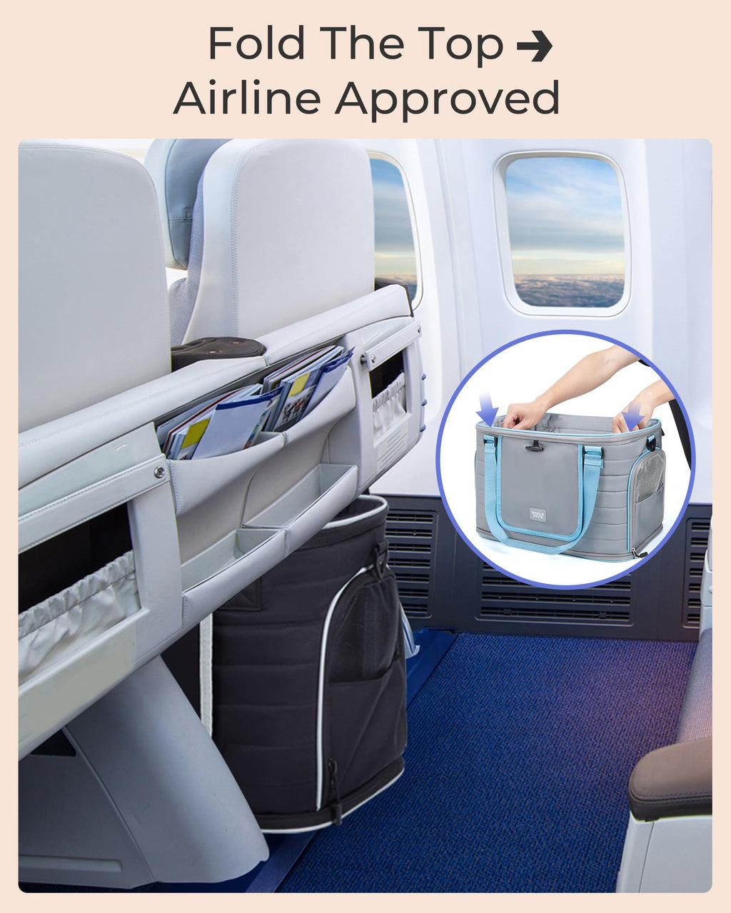 Airline Approved Soft-Sided Pet Carrier for Cats/Dogs Up to 20 Lbs N578