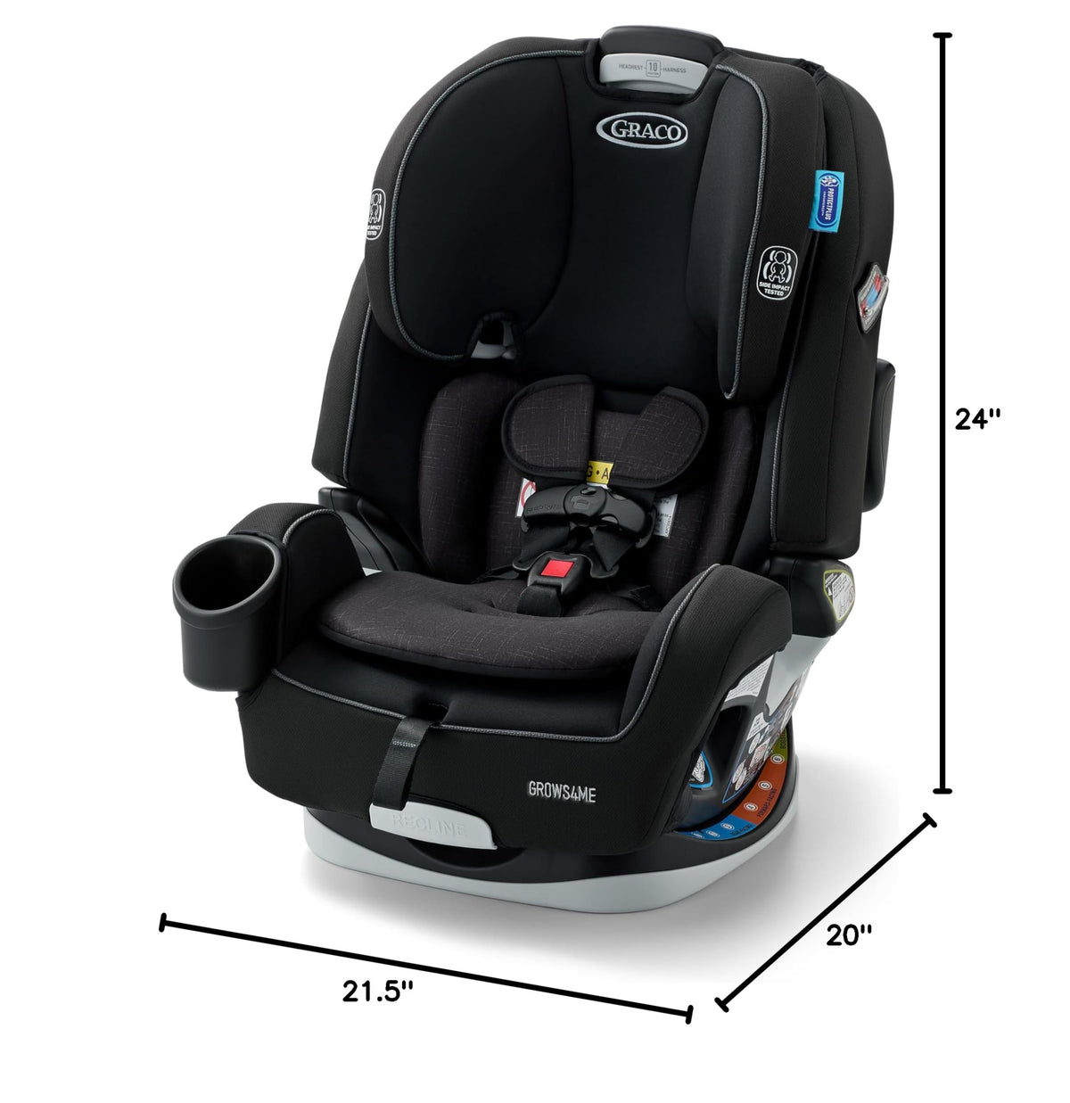 4-in-1 Convertible Car Seat, Rear Facing, Forward Facing, High Back Booster, Backless Booster Seat N115