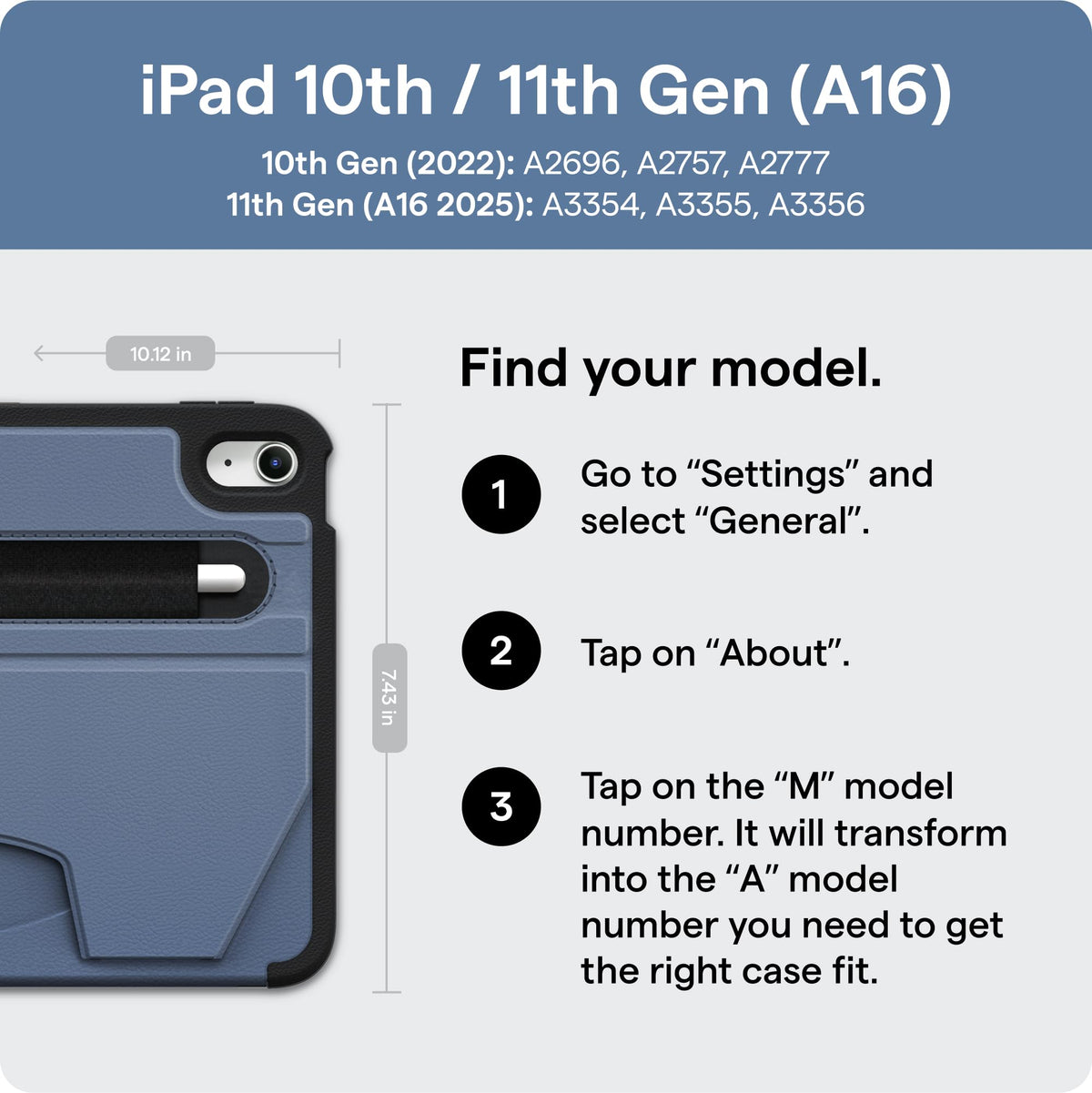Black iPad Case L3434