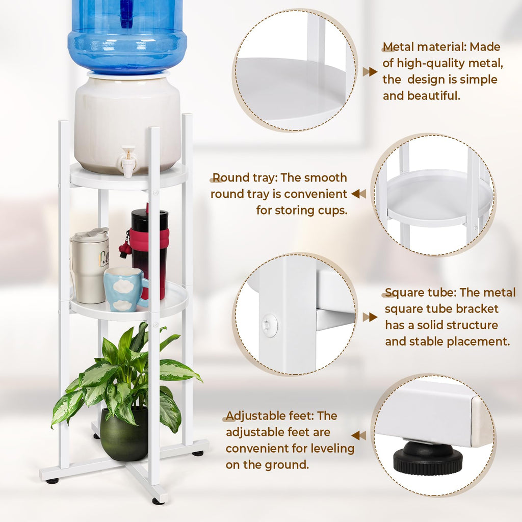 White 5 Gallon Water Dispenser Stand T11286