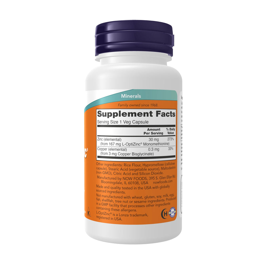 L-OptiZinc 30 mg with Copper 100 Veg Capsules Z777