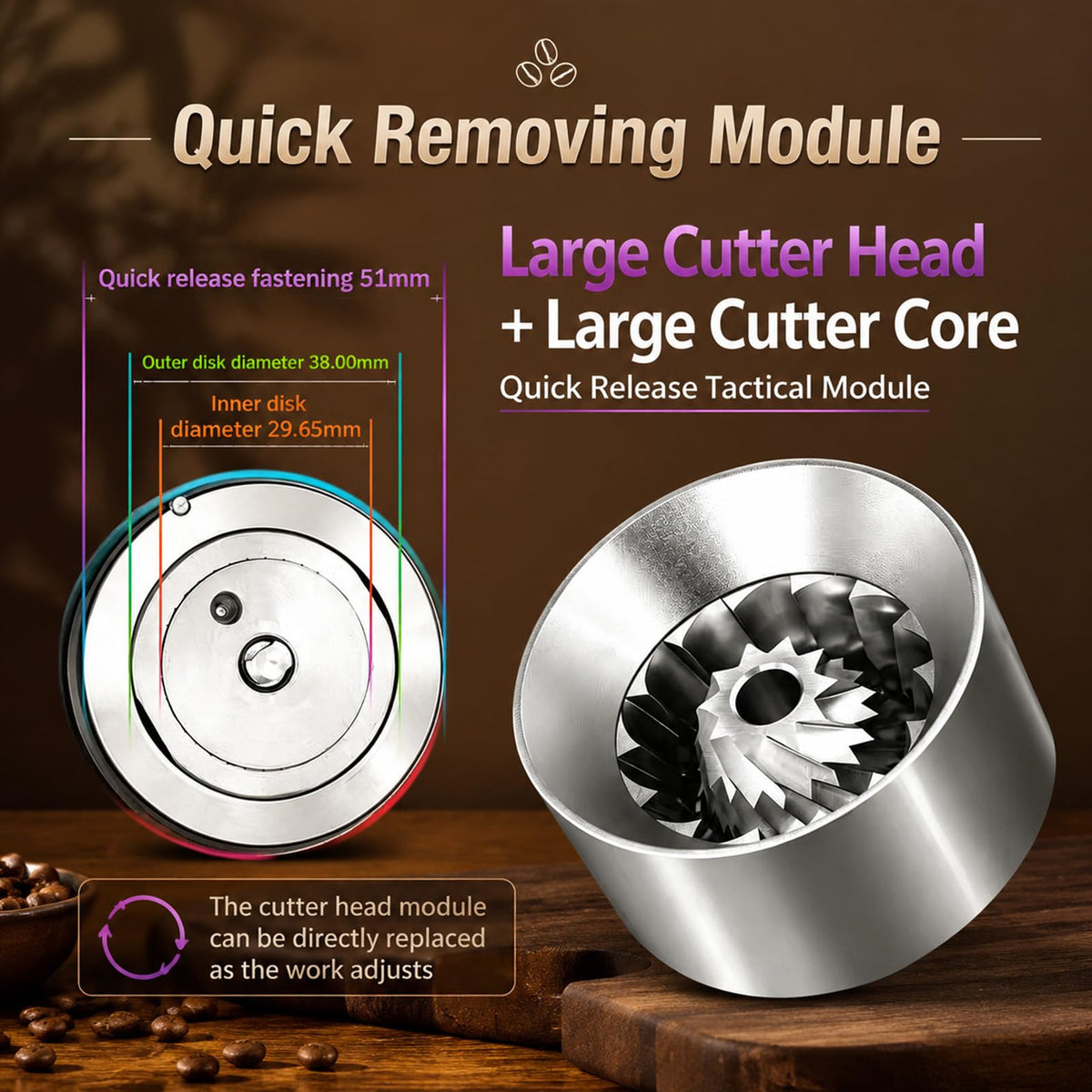 Manual Stainless Steel Conical Burr Coffee Grinder M20574
