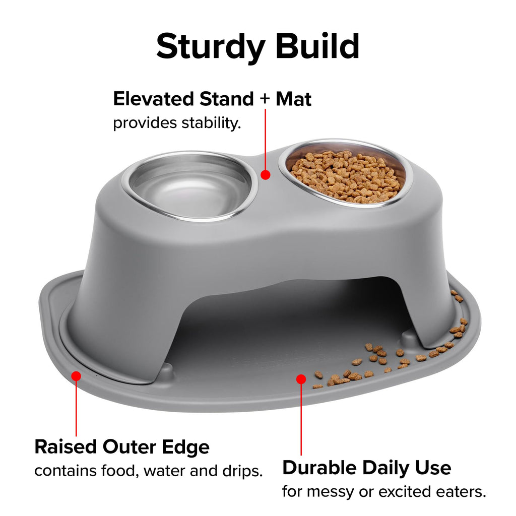 Elevated Dog/Cat Bowls 8oz Stainless Steel Y193