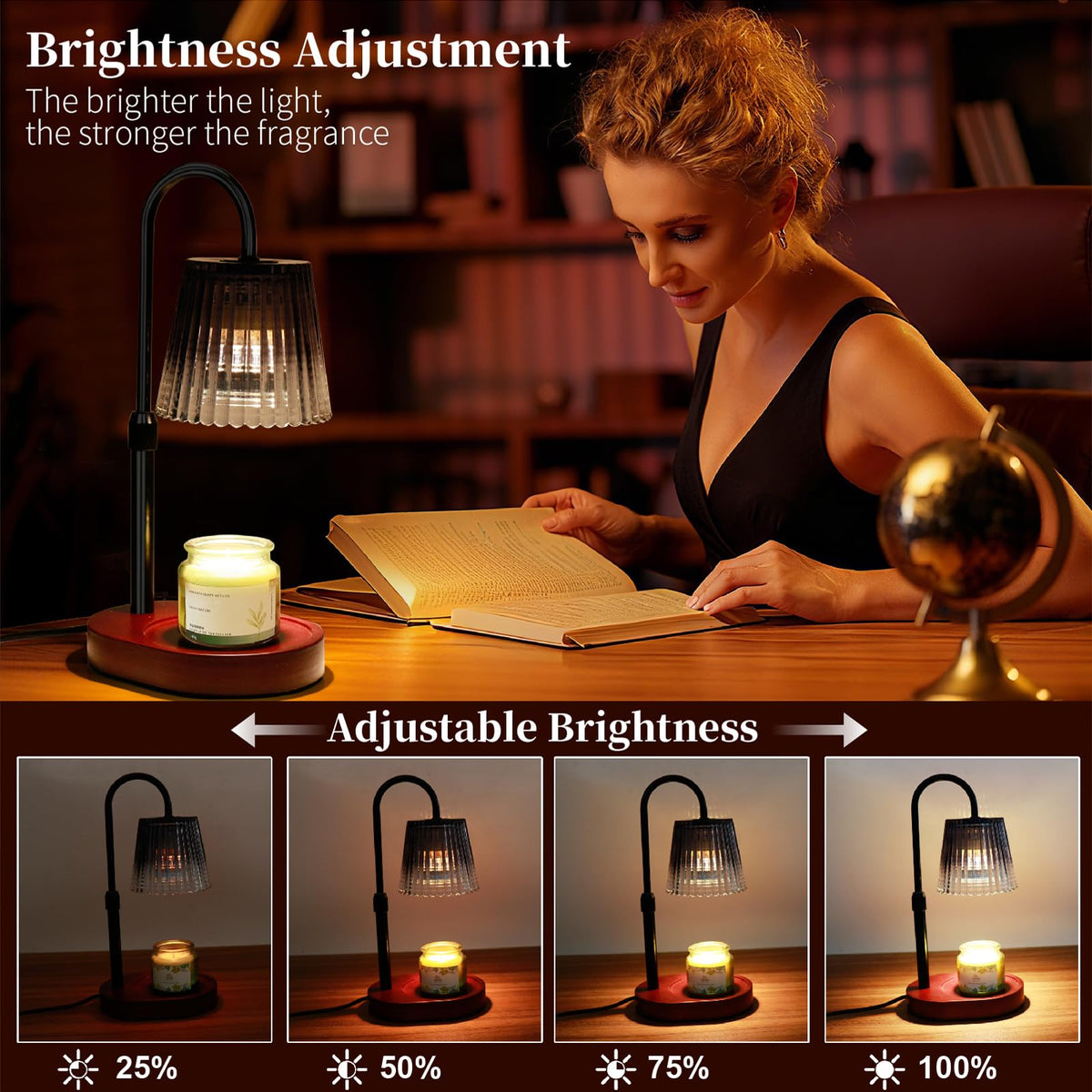 Candle Warmer Lamp with Timer and Dimmable Control T652
