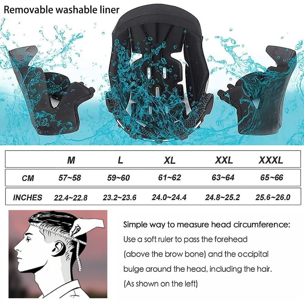 DOT Approved Flip Up Full Face Dual Visor Modular Motorcycle Helmet P903149