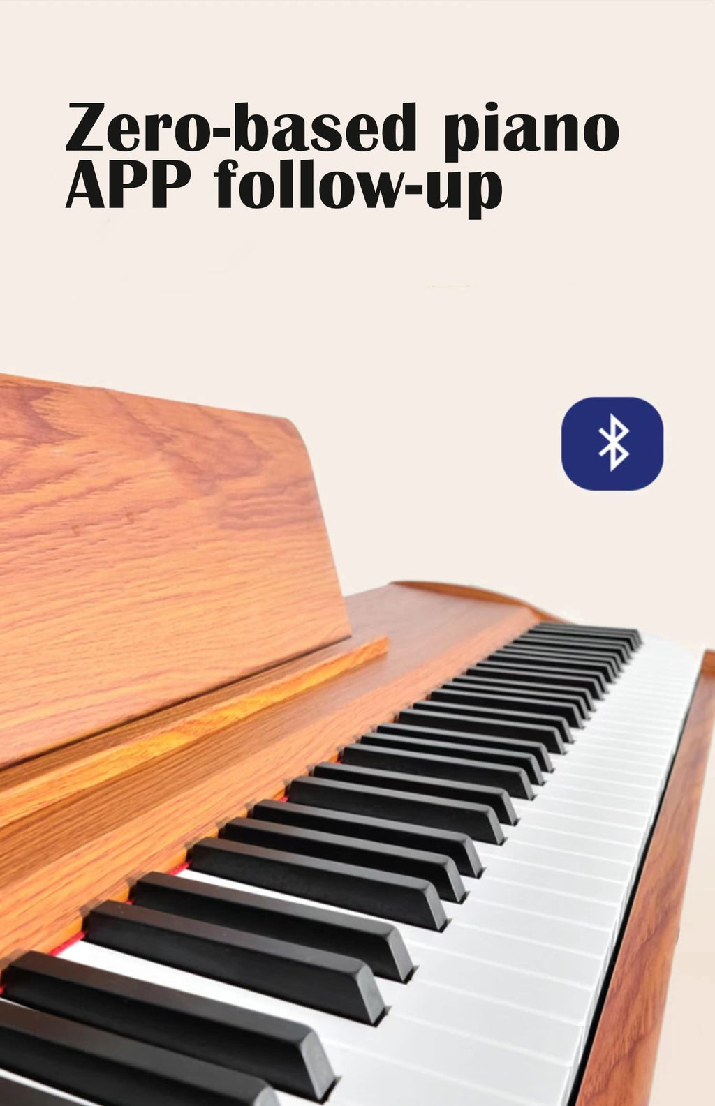 88 Keys Weighted Digital Piano with Stand and Triple Pedal O1623