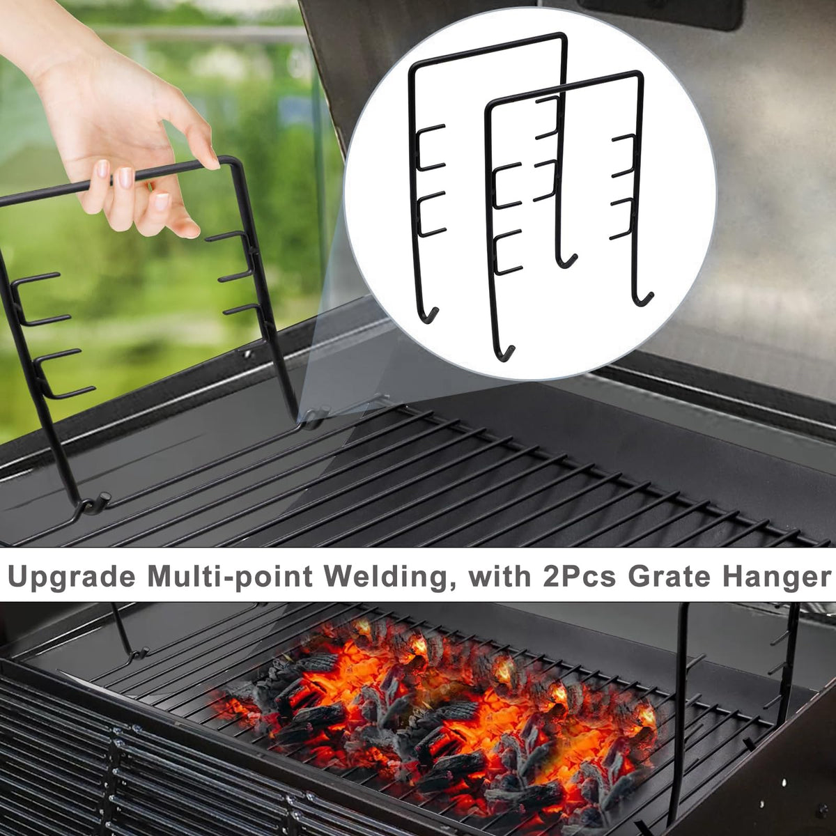 20 Inches Ash Pan Drip Pan and Grill Grates for Charcoal Grills C71165