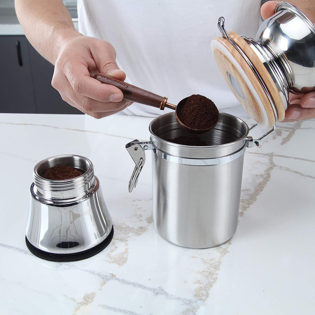 34 oz French Press and Manual Coffee Grinder with Canister W502