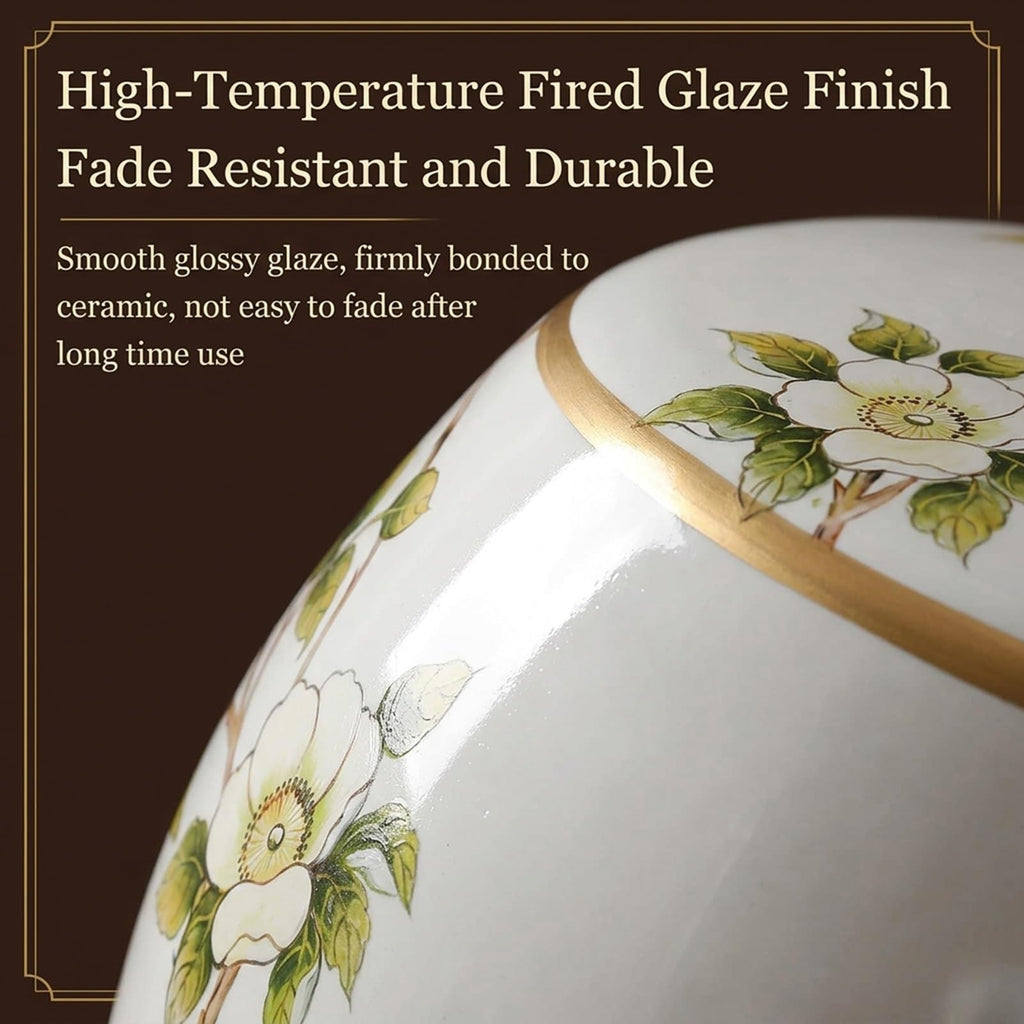 Hand-Painted Ceramic Drum Stool Y64574
