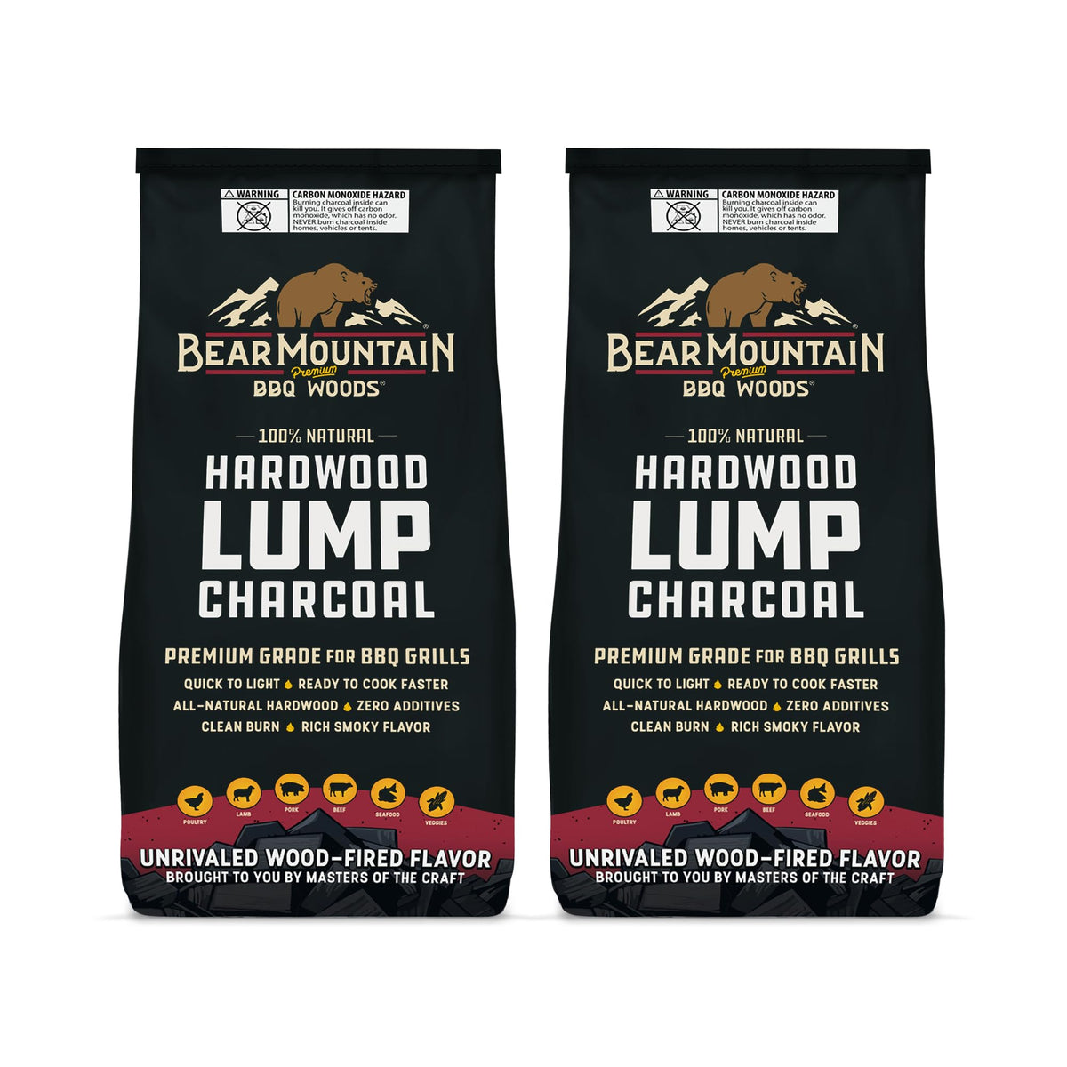 2 Pack Hardwood Lump Charcoal 8.8 Pounds K9752