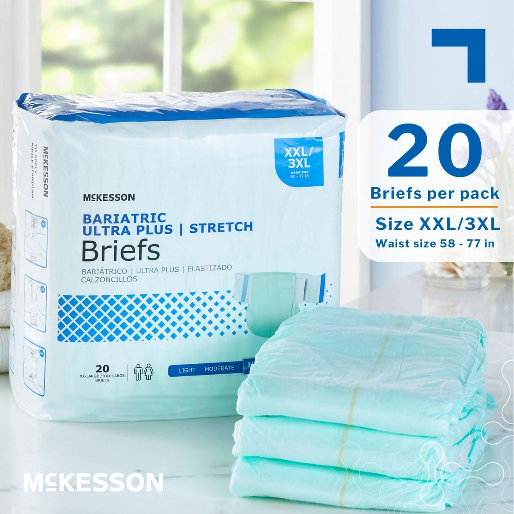 Heavy Absorbency Stretch Briefs, XXL/3XL, 80 ct P880