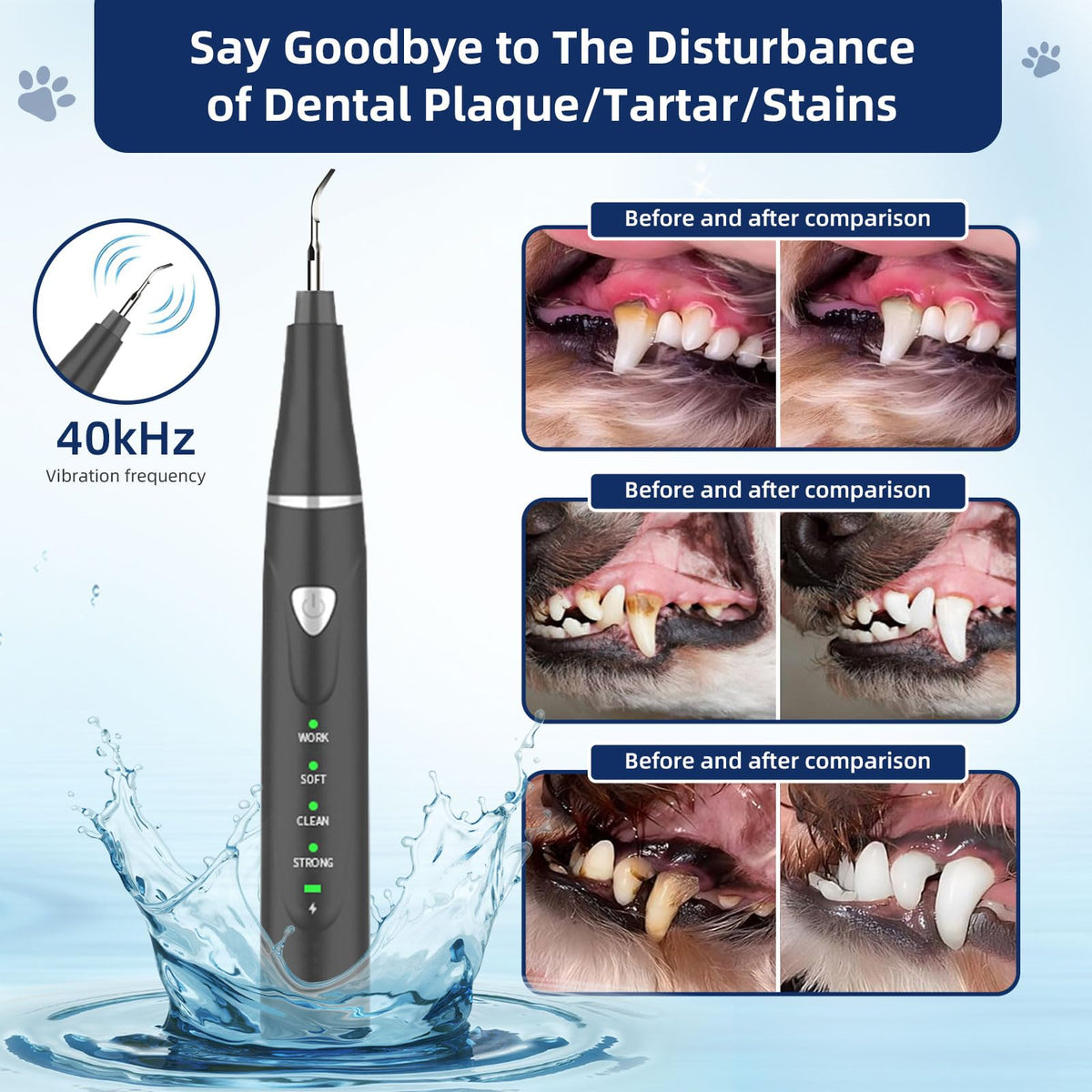 Ultrasonic Pet Plaque Remover with LED Light Z79466