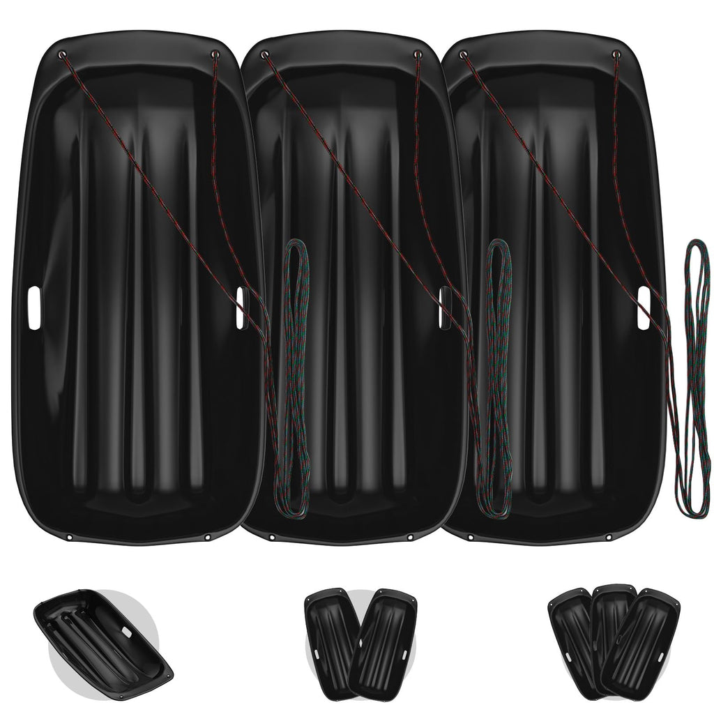 Cold-Resistant Plastic Toboggan Sled with Pull Rope X885876