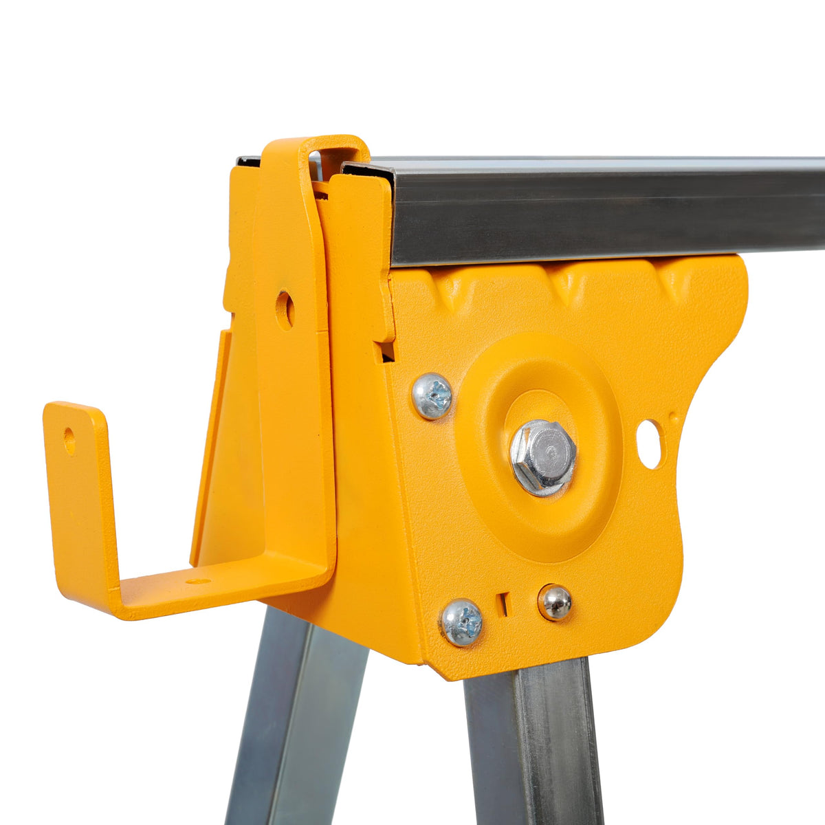 2 Pack Folding All-Metal Saw Horses with Non-Slip Foot Pads F4236