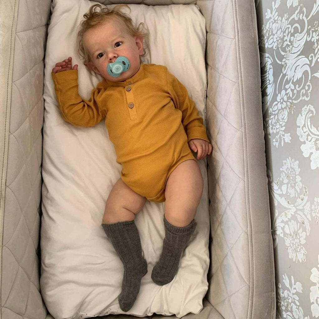 22" Realistic Baby Doll Boy Blonde Hair T760