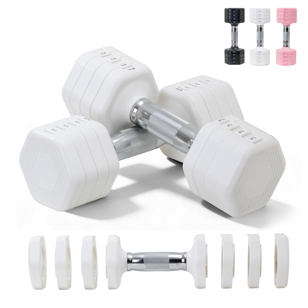 Adjustable Dumbbell Set of 2 Total 20 Lbs B5638