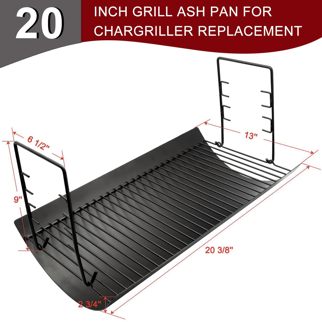 20 Inches Ash Pan Drip Pan and Grill Grates for Charcoal Grills C71165