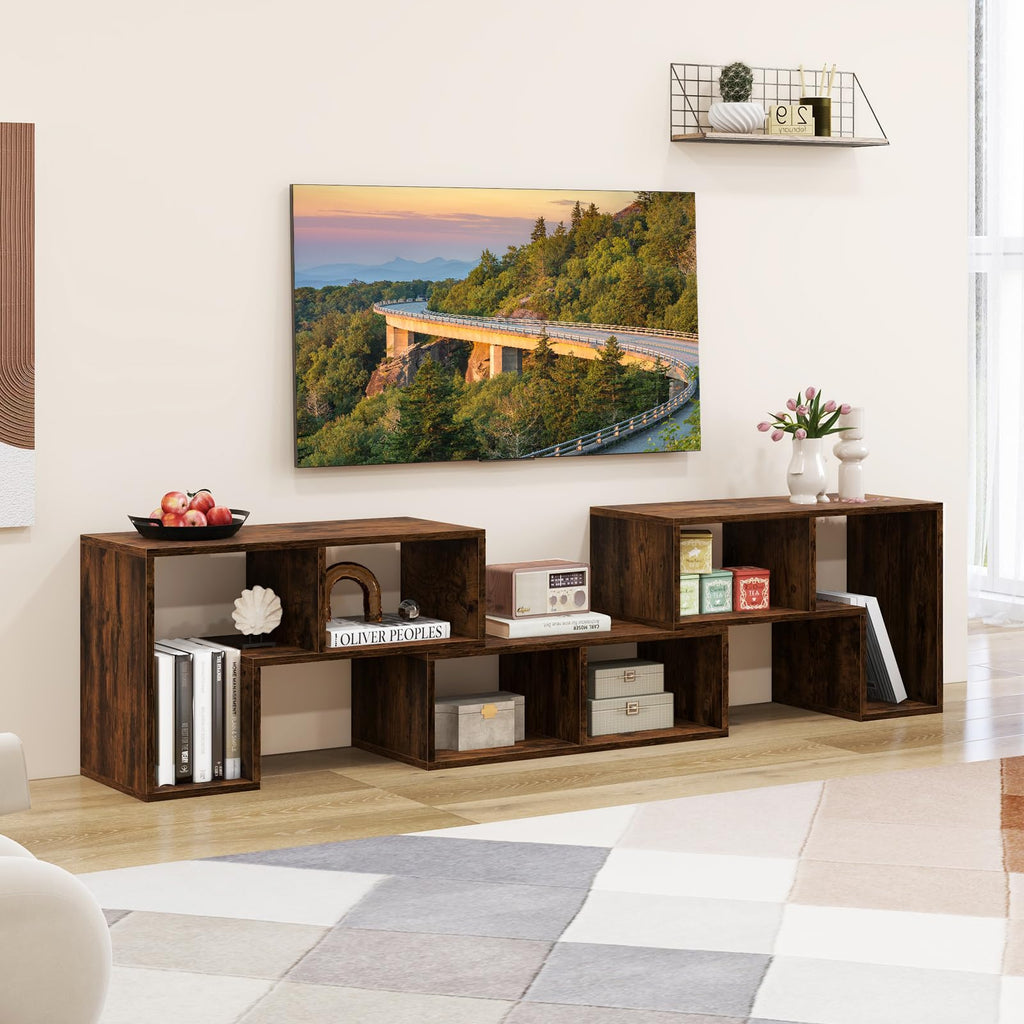 Brown 3-Piece TV Stand with Storage Cubes E8495