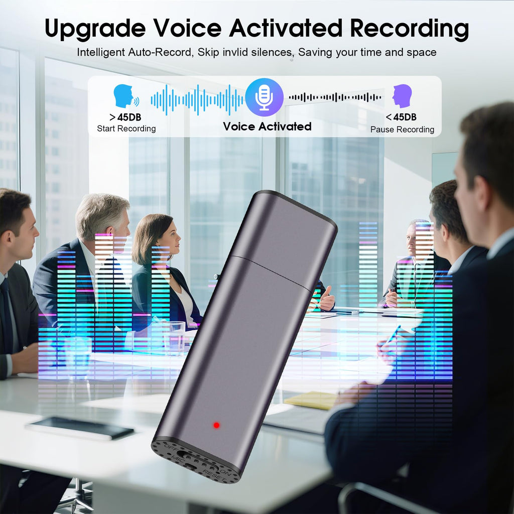 64GB Voice Activated Digital Voice Recorder with Noise Reduction D9495