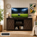 Farmhouse TV Stand 57 Inch Walnut U61809