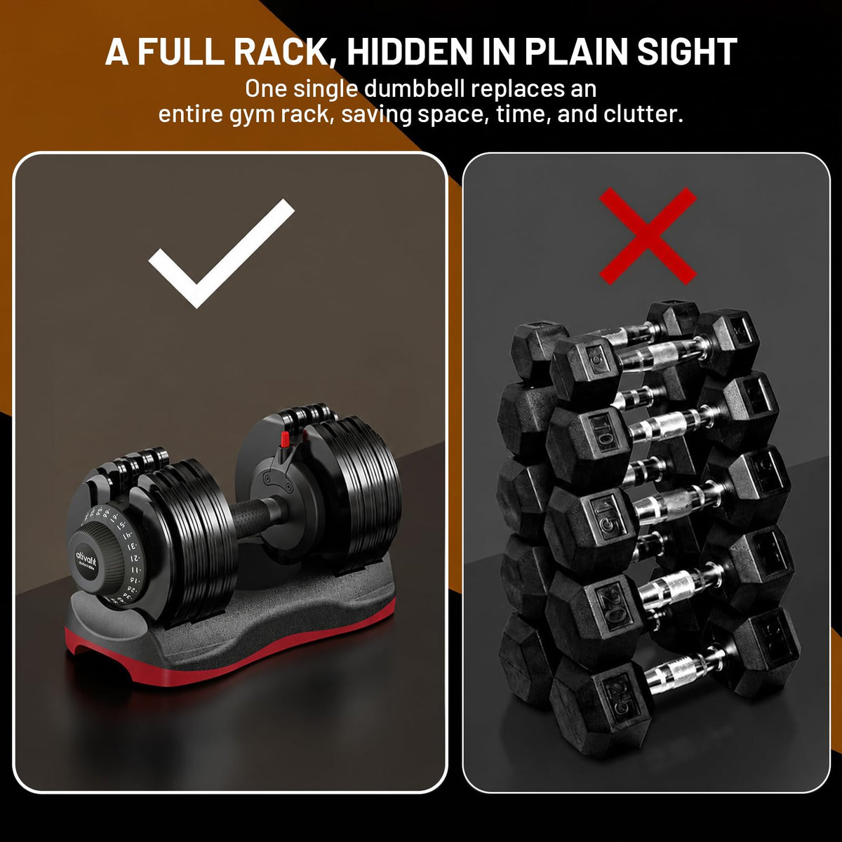 Adjustable Dumbbells Set 5–88LB V2399