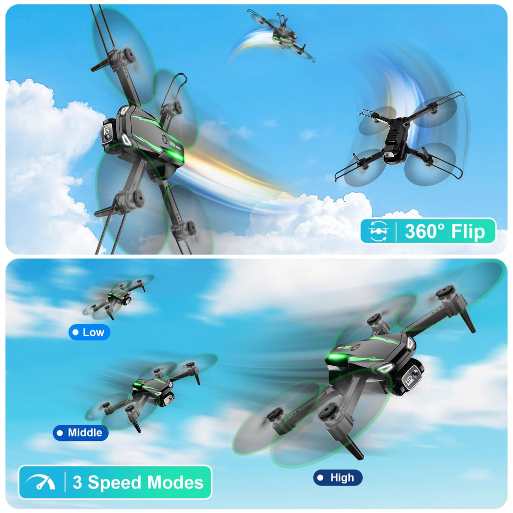 Foldable Mini Drone with 1080P Camera, 2 Batteries F23305