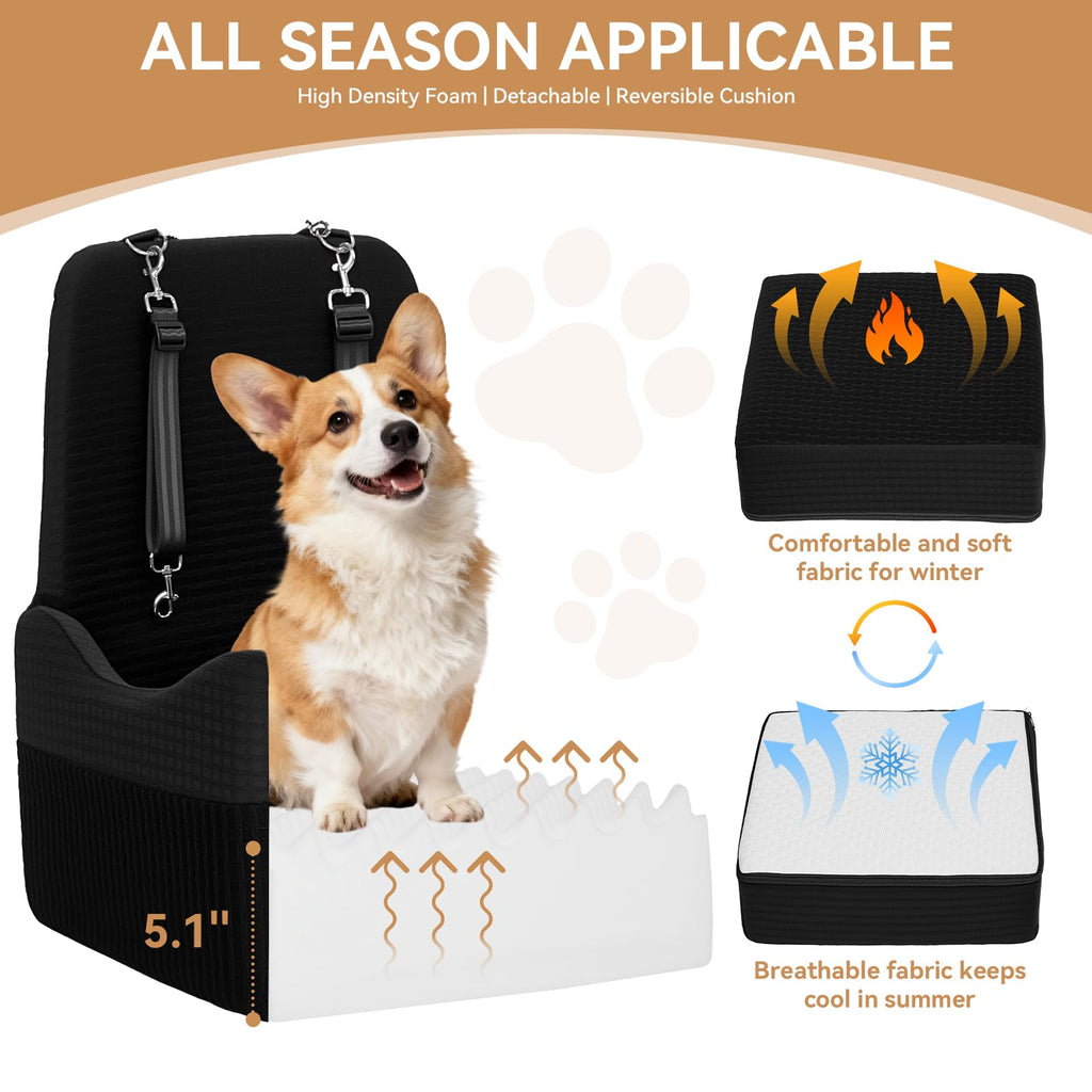 Dog Car Seat with Elevated Cushion W207