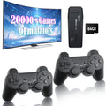 Plug and Play Retro Game Console with 4K HDMI Output, 2.4G Wireless Controllers, 64GB Memory Card O25458