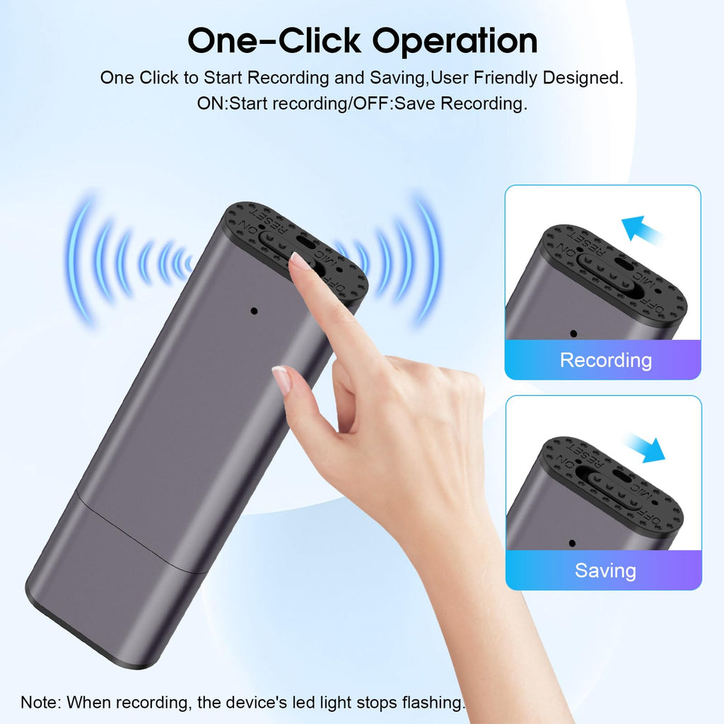 64GB Voice Activated Digital Voice Recorder with Noise Reduction D9495