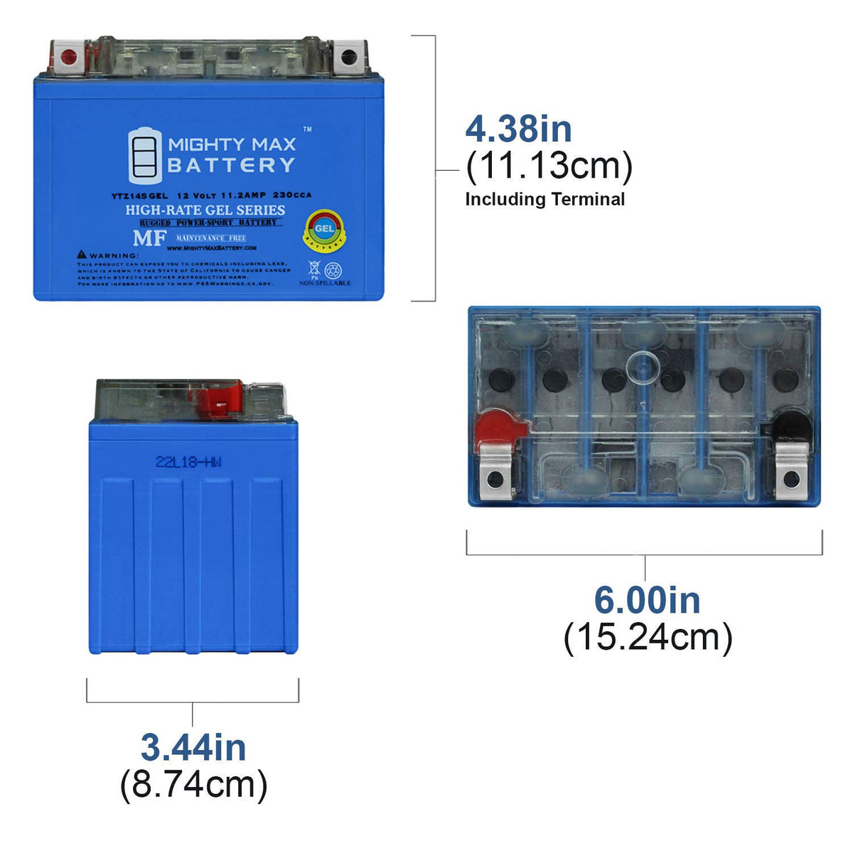12V 11.2Ah GEL Battery D315
